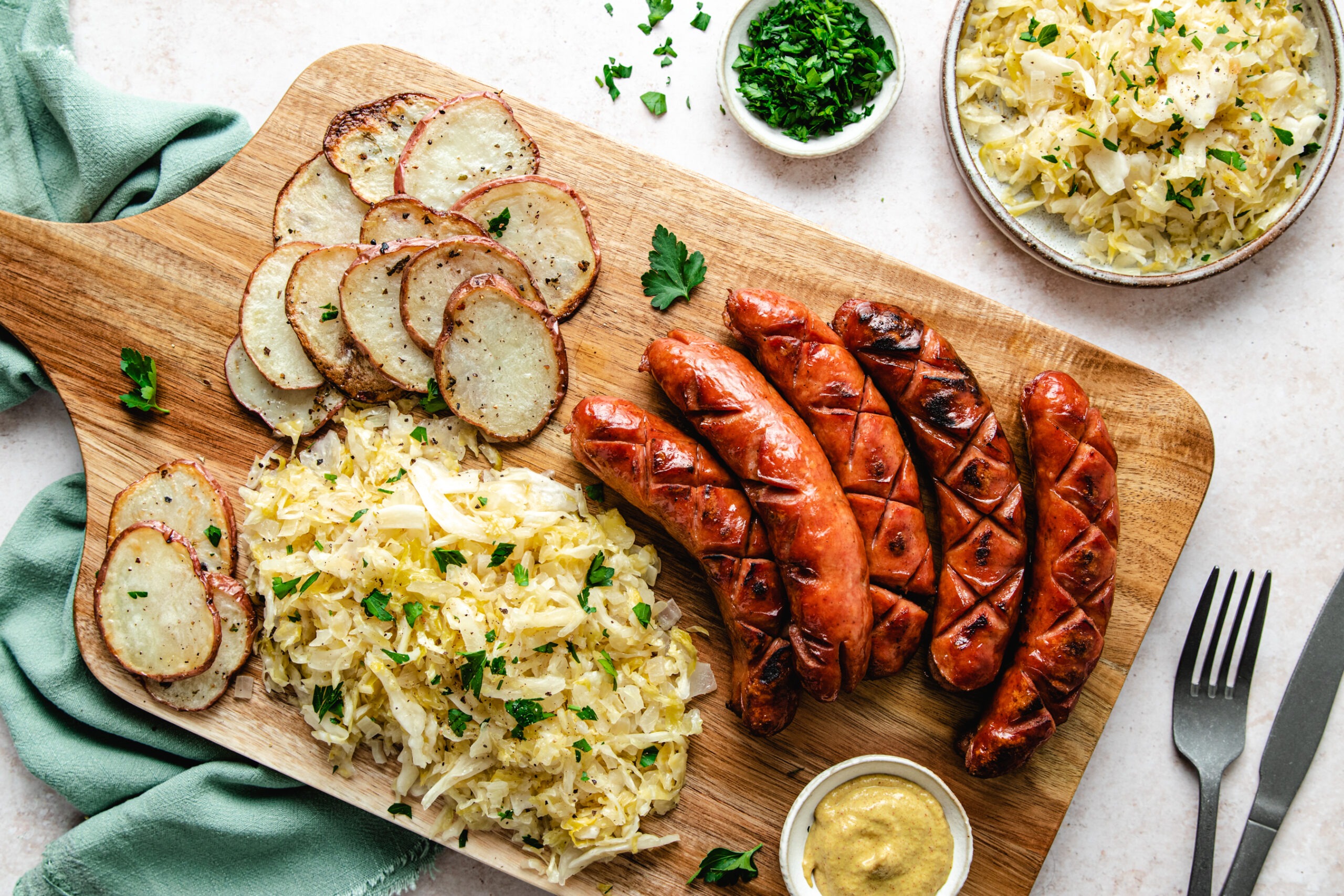 Preparing Bratwurst